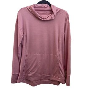 Danskin Pink Striped Pullover Activewear- L